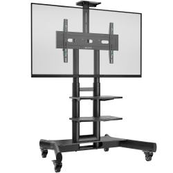 Мобильная стойка для ТВ и профессиональных дисплеев ONKRON 40"-70", макс 60.5 кг, чёрная TS1552