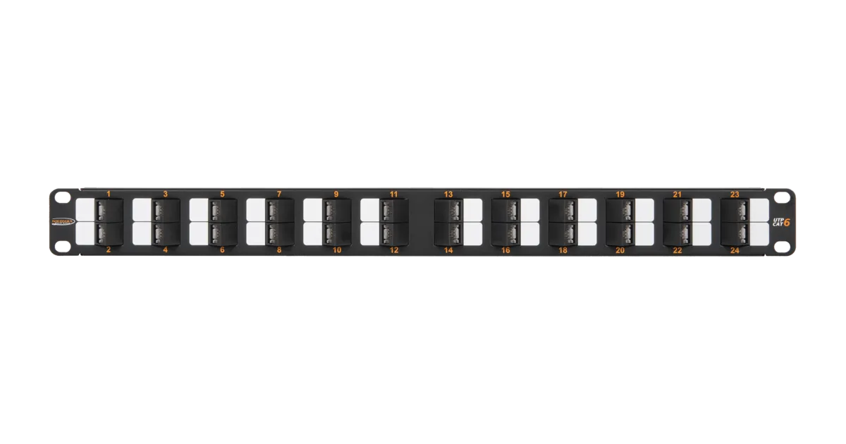 Коммутационная панель NIKOMAX 19" NMC-RP24UE2-AN-1U-BK, 1U