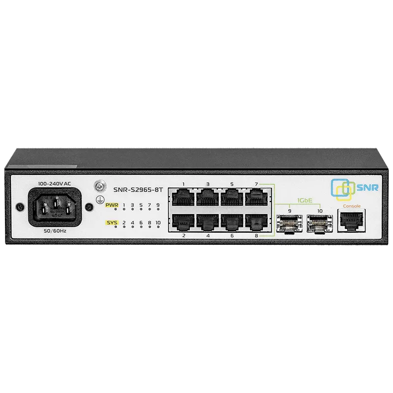 Управляемый коммутатор уровня 2 SNR-S2965-8T-RPS