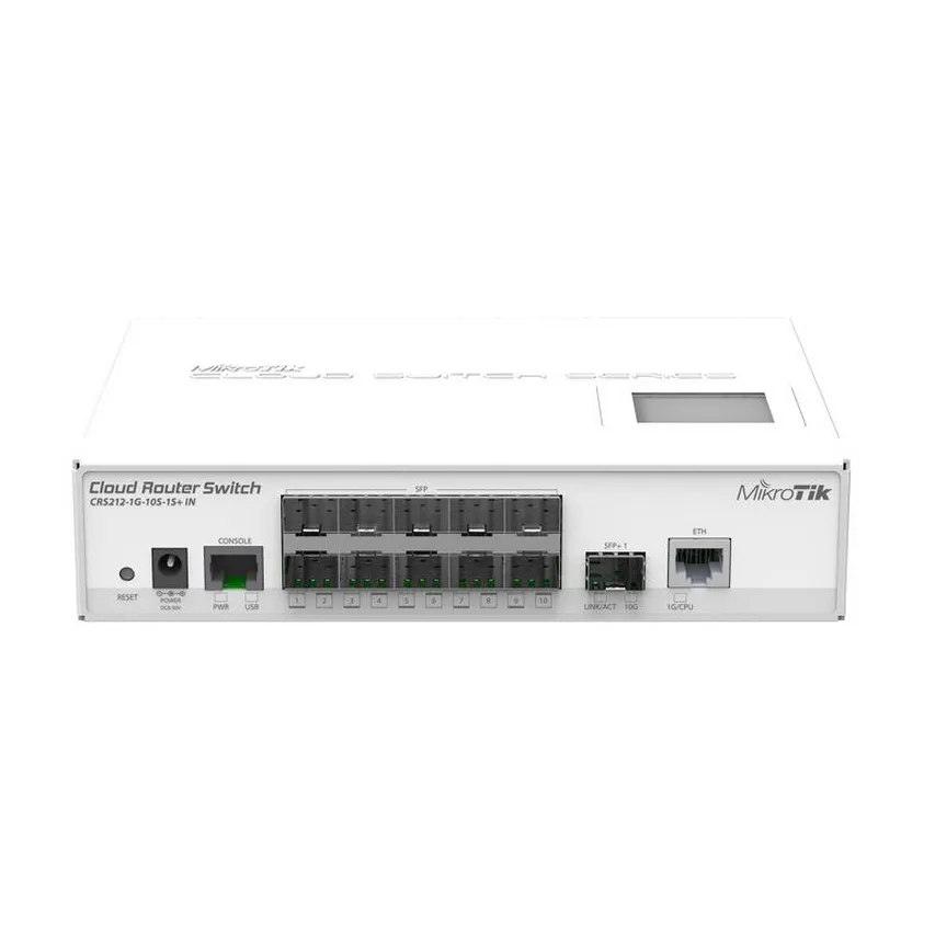 Коммутатор Mikrotik Cloud Router Switch CRS212-1G-10S-1S+IN (RouterOS L5)