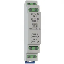 Двухканальный изолированный датчик контроля наличия напряжения VCSensorEnc-2L для установки на din рейку