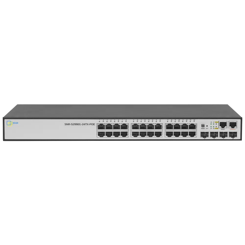Управляемый POE коммутатор уровня 2+ SNR-S2990G-24TX-POE