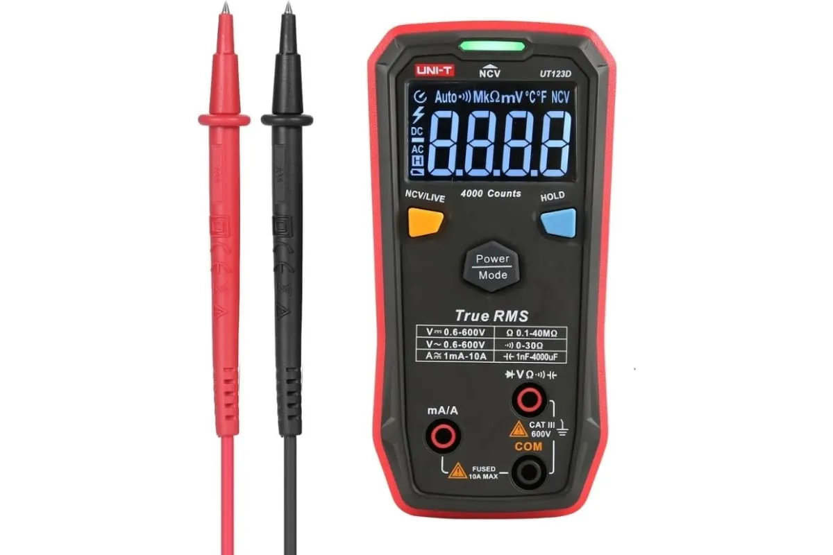 Мультиметр UNI-T UT123D 600 В, 10 А