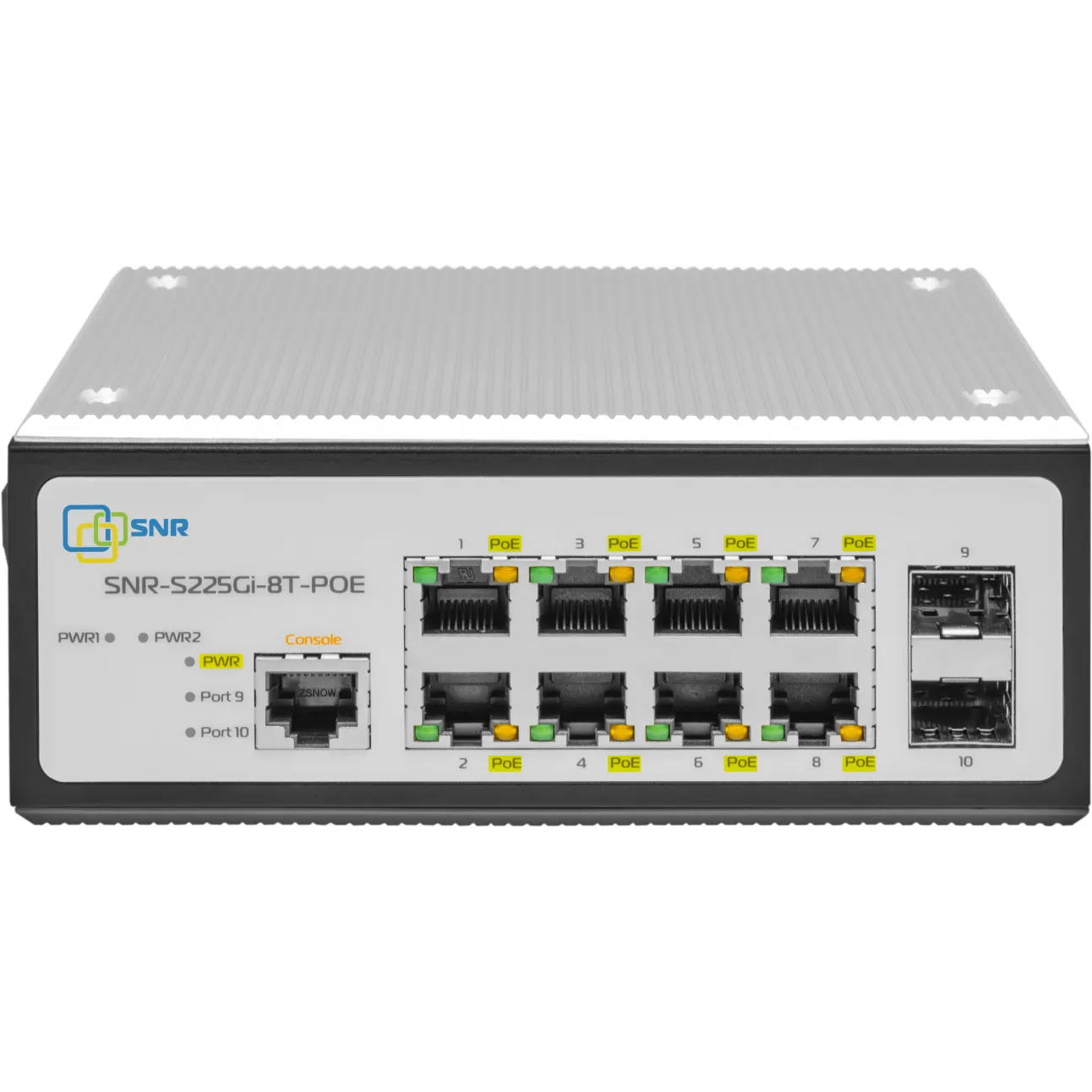 Управляемый промышленный POE коммутатор уровня 2 SNR-S225Gi-8T-POE