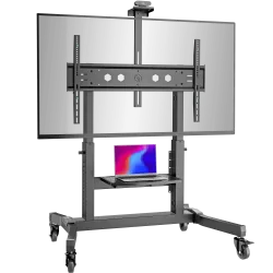 Мобильная стойка для ТВ ONKRON 50"-100", макс 130 кг, наклонная, чёрная TS1991