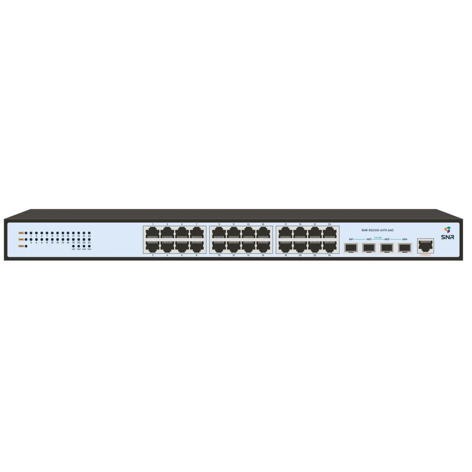Управляемый коммутатор уровня 2+ SNR-S5210G-24TX-2AC