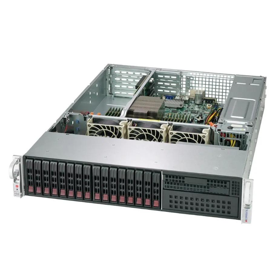 Платформа Supermicro 2U 2029GP-TR, до двух процессоров Intel Scalable, DDR4, 10x2,5" HDD SATA, до шести графических ускорителей