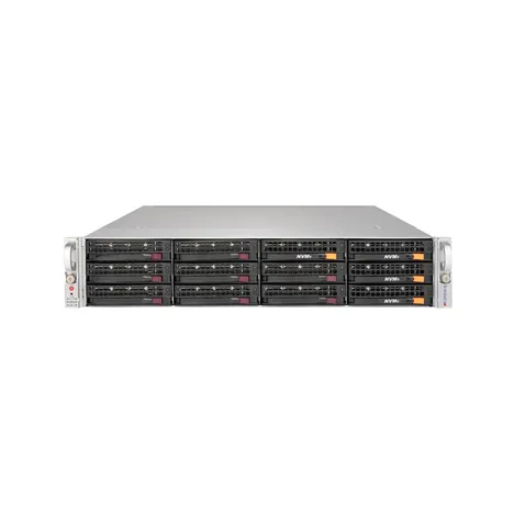 Шасси сервера Supermicro 6028U-E1CNR4T+, до двух процессоров E5-2600v3/v4, DDR4, 12x3,5" HDD SATA, 2x10GBase-T