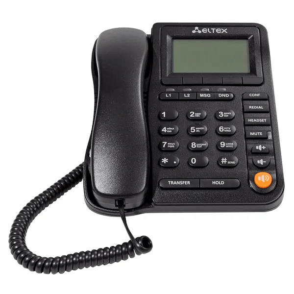 IP-телефон Eltex VP-12, 2 SIP аккаунта, 2x100M, ЖК дисплей