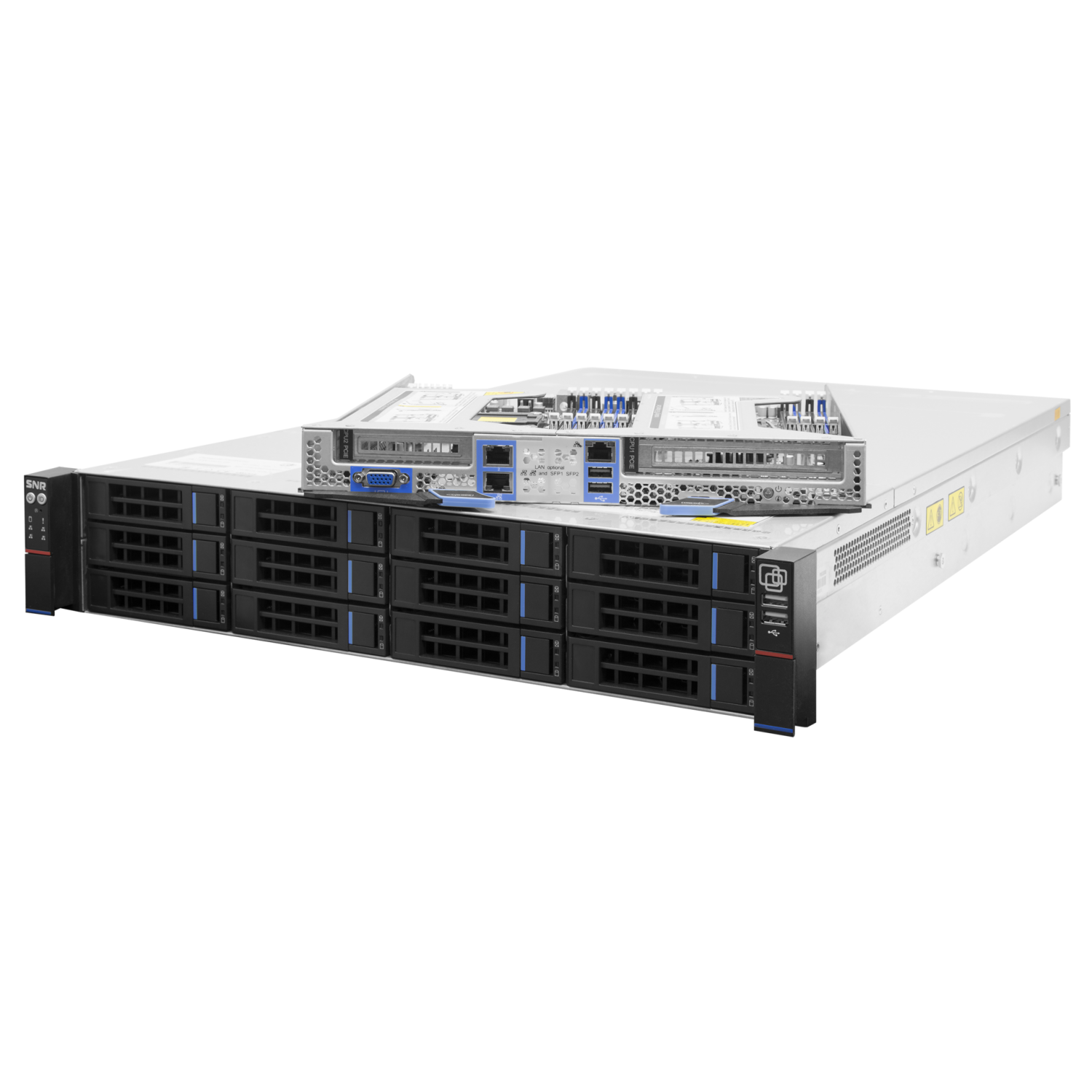Серверная платформа SNR-SR2216R, 2U, E5-2600v4, DDR4, 16xHDD, резервируемый БП