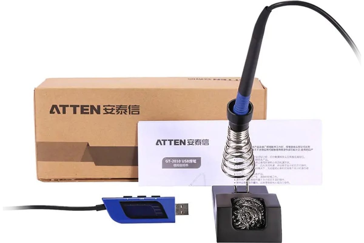 Паяльная станция Atten GT 2010+, 10Вт, температура +150С+480С, USB-интерфейс